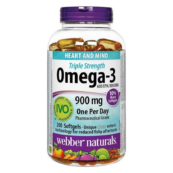 Webber Naturals 三倍強效 omega-3 魚油(200粒)