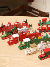 將圖片載入圖庫檢視器 木製聖誕火車擺設
